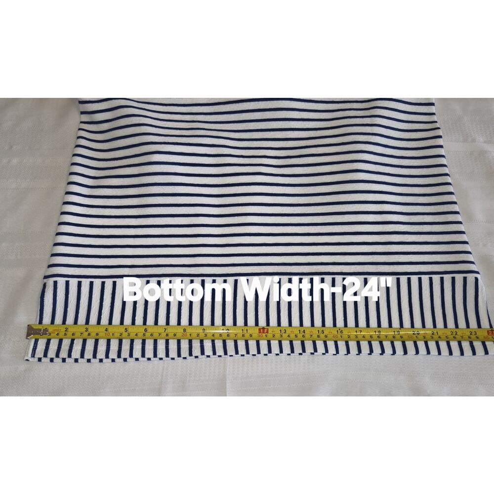 Jones NY Signature Striped Top Womens SIZE L Striped Blue White Nautical NWT - Picture 15 of 16